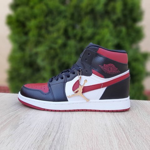 Nike Air Jordan білі з чорним та бордовим 58606480874 фото