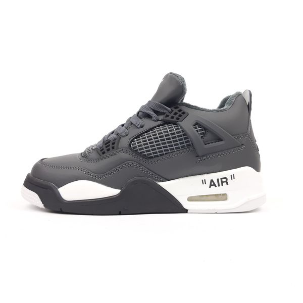 Nike air jordan 4 retro сірі з білим  912972130178 фото