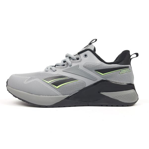 Reebok Nano X2 Fleece Light Gray Black сірі з салатовим  922783131390 фото