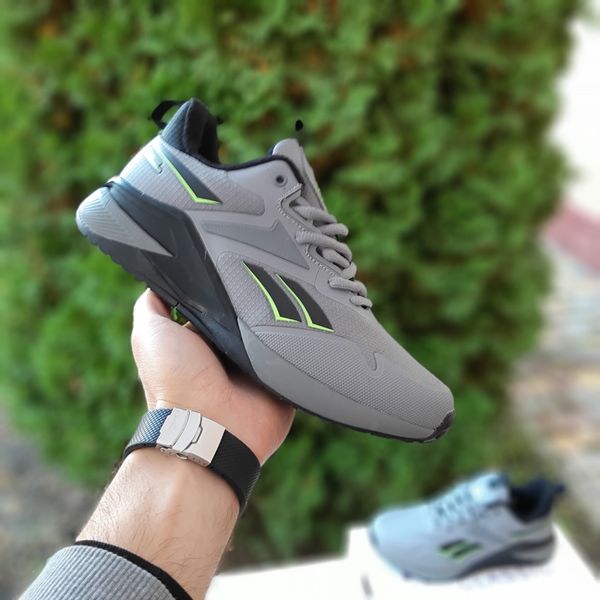 Reebok Nano X2 Fleece Light Gray Black сірі з салатовим  922783131390 фото