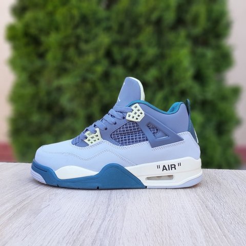 Nike Air Jordan 4 сірі з зеленим  58595380863 фото