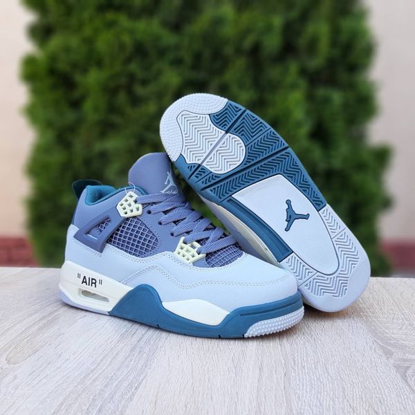 Nike Air Jordan 4 сірі з зеленим  58595380863 фото