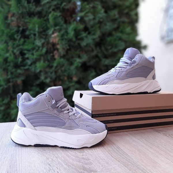 Adidas YEEZY Boost 700 High високі сірі з білим  923245131444 фото