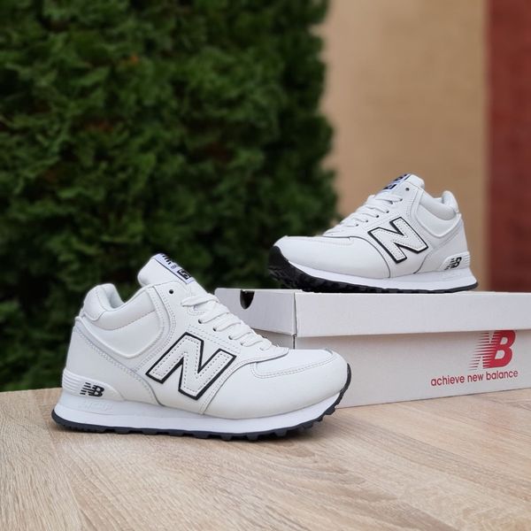 New Balance 574 низькі Білі з чорним  928884132369 фото