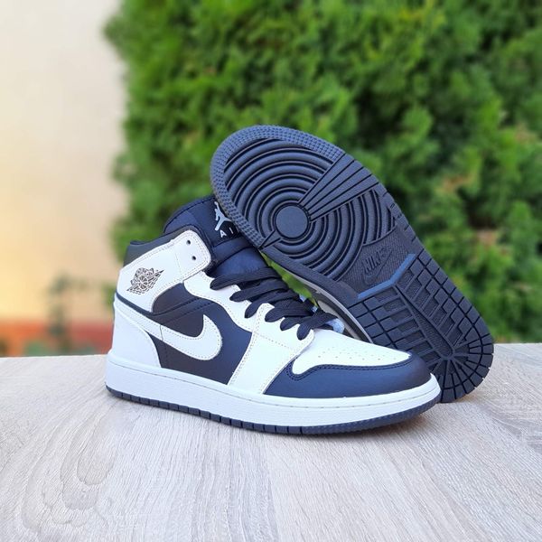 Nike AIR Jordan 1 Retro High високі білі з чорним 830241118756 фото