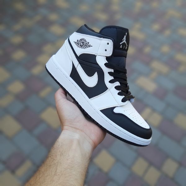 Nike AIR Jordan 1 Retro High високі білі з чорним 830241118756 фото