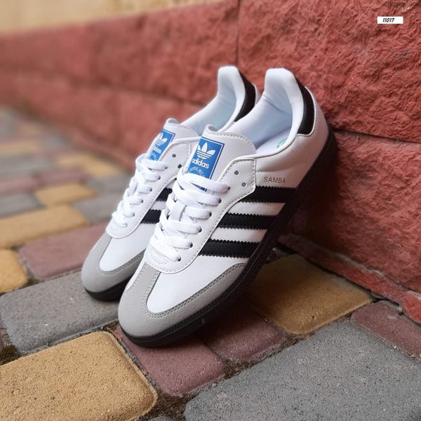 Adidas SAMBA Білі з чорним і сірим 57806279606 фото