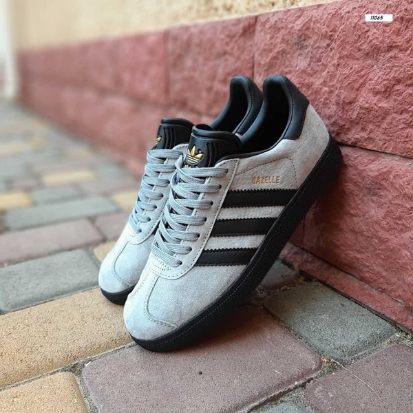 Adidas Gazelle сірі на чорній 57773779555 фото