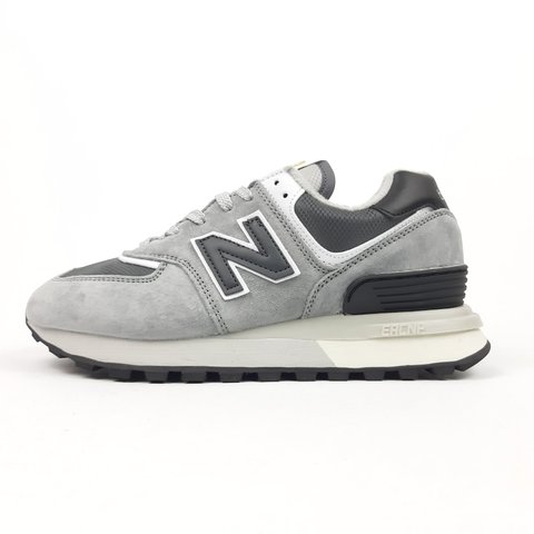 New Balance Legacy 574 сірі з чорним  946336137441 фото