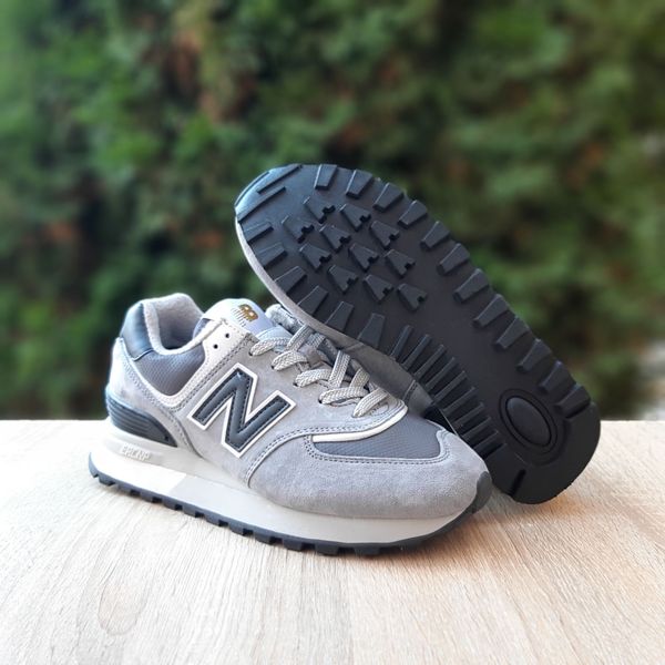 New Balance Legacy 574 серые с черным  946336137441 фото