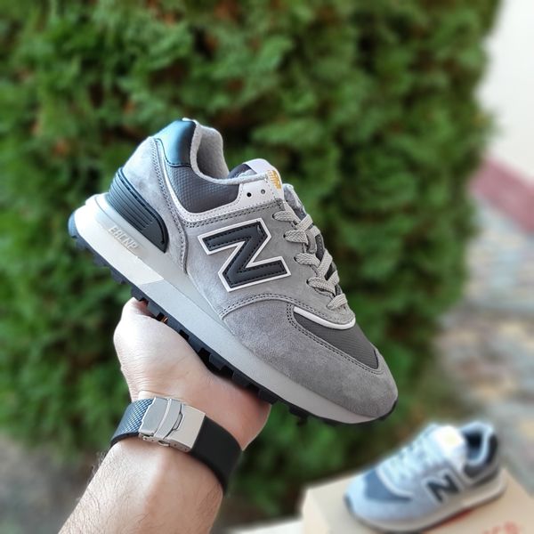 New Balance Legacy 574 серые с черным  946336137441 фото